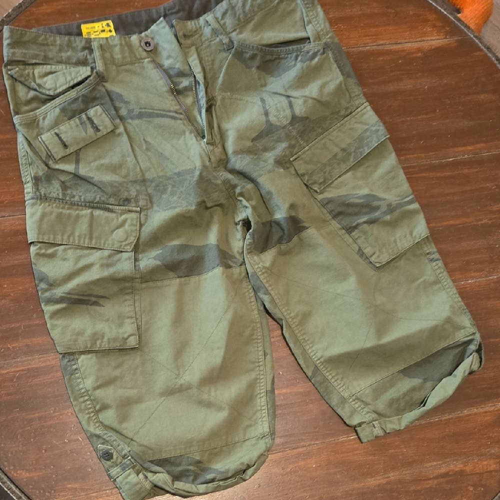 G-Star Raw Olive Cargo Capris #813